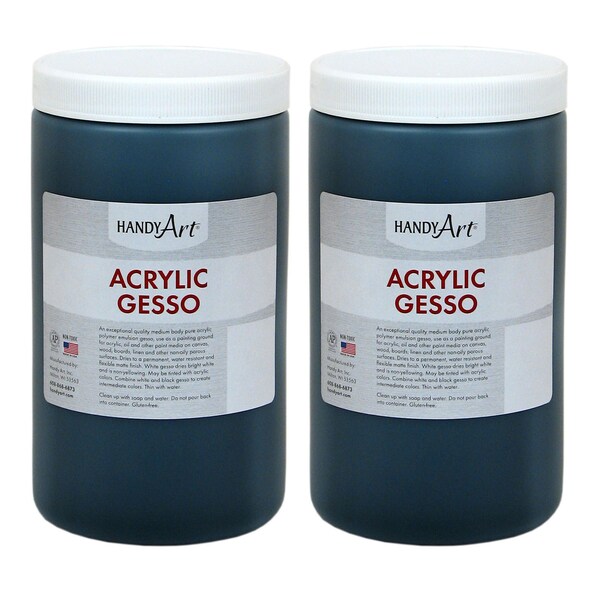 Acrylic Black Gesso 32 oz, PK2